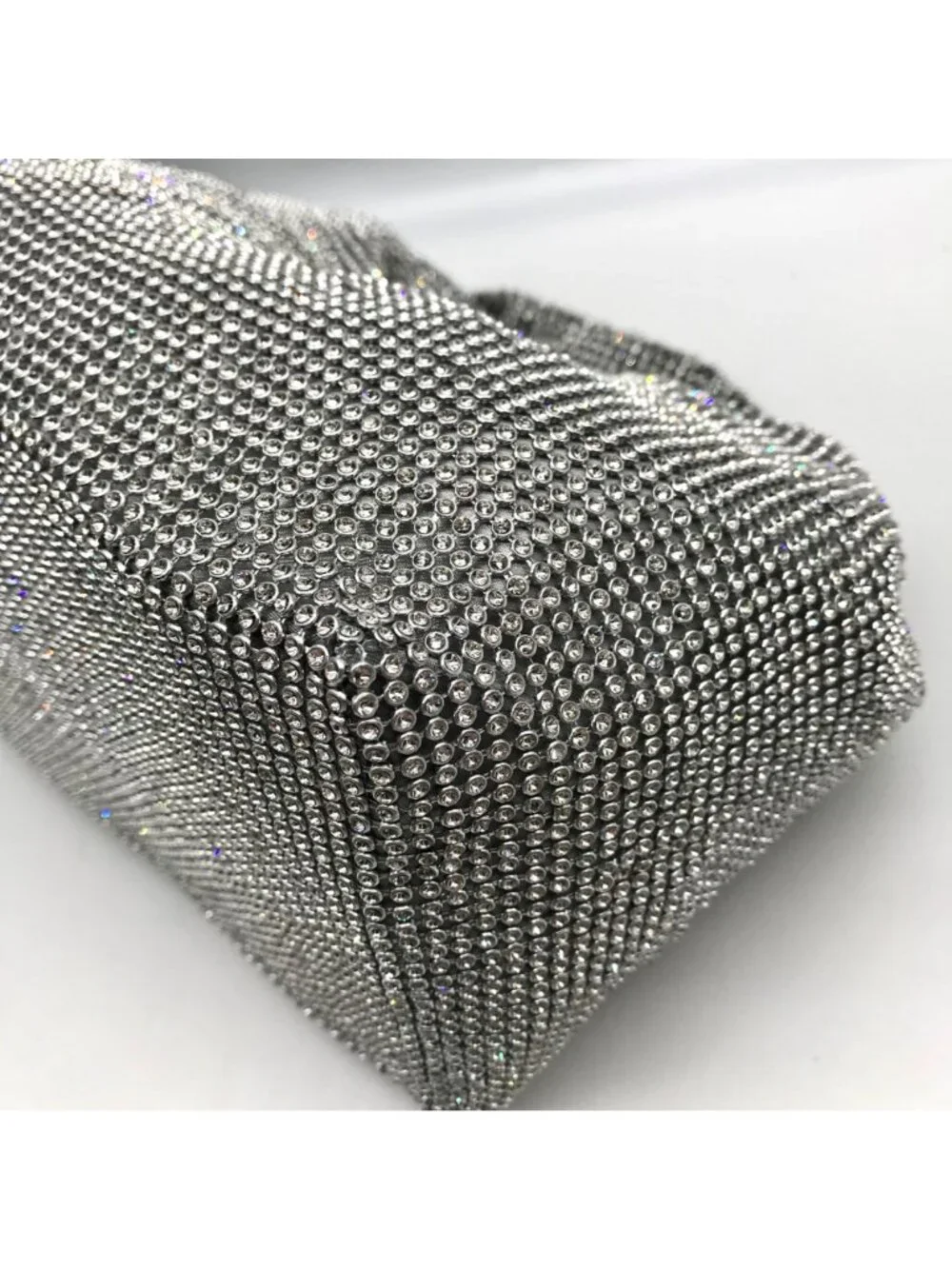 I.N.C. International Concepts Silver Mesh Crystal Hobo Bag